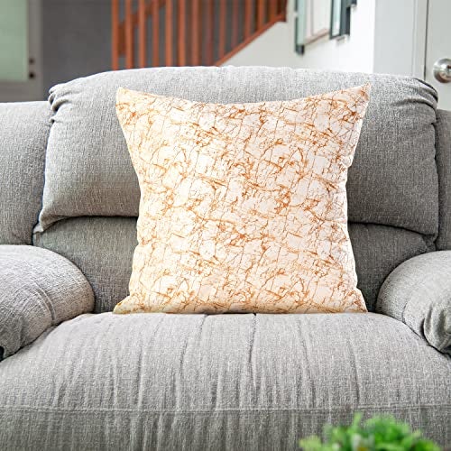 Nirwana decor® Avion Textured Velvet Cushion Covers, 16x16 inches/40x40 cms, for Home/Sofa/Bed/Chair (Gold, 16x16 inches) Pack of 5 - Image 2