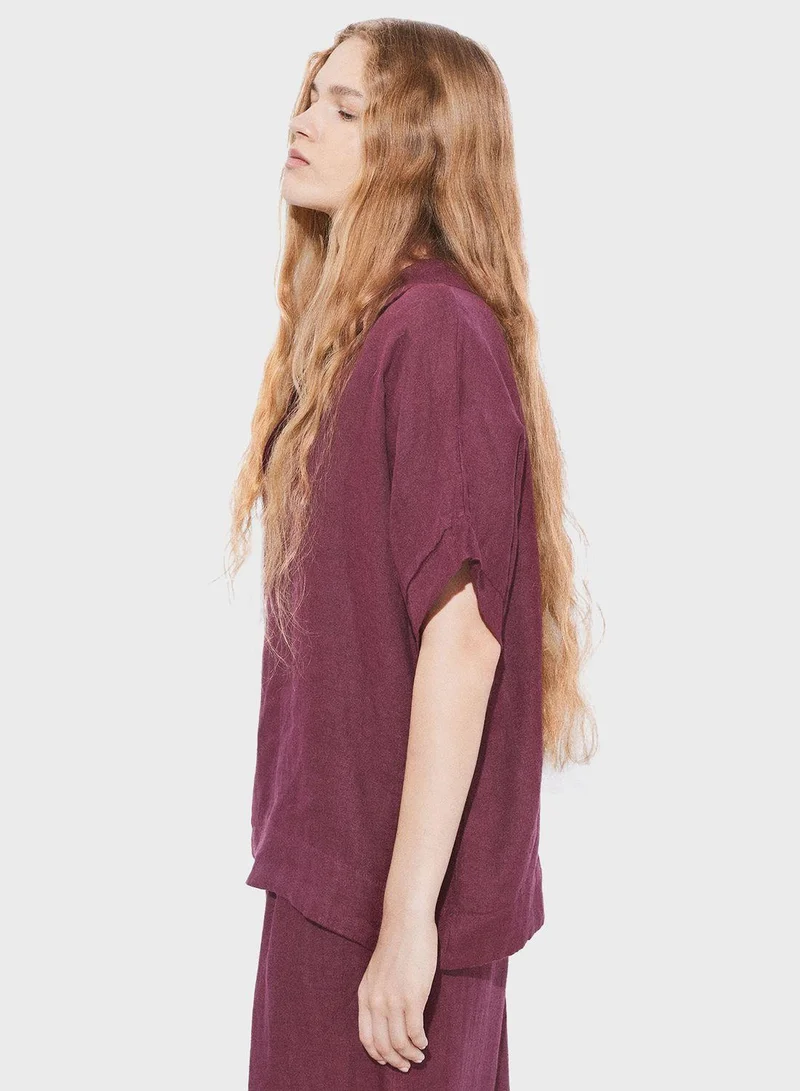 PARFOIS V-Neck Top