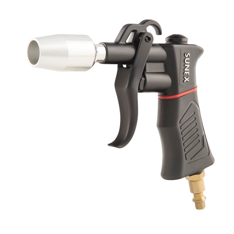 Sunex Tools SUNEX SXBG01K Air Blow Gun Kit with Variable Trigger Adjustable Nozzle Venturi Tip 2 Rubber Tip Extensions