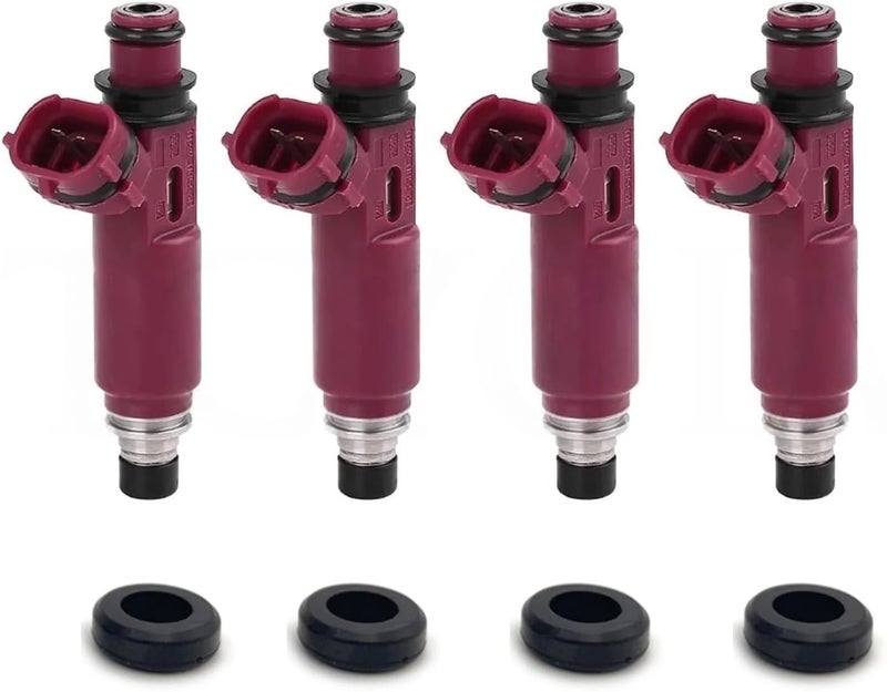 4 قطع من حقن الوقود رقم 195500-3310، متوافقة مع سيارات مازدا 3 BK MX5 بسعة 1.6L و1.8L، محرك من نوع L4، طراز B6ZE، رقم المنتج Z681-13-250، موديلات 1955003310 و1955003310، حقن الوقود جديدة. - Image 2