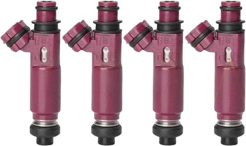 4 قطع من حقن الوقود رقم 195500-3310، متوافقة مع سيارات مازدا 3 BK MX5 بسعة 1.6L و1.8L، محرك من نوع L4، طراز B6ZE، رقم المنتج Z681-13-250، موديلات 1955003310 و1955003310، حقن الوقود جديدة. - Image 1