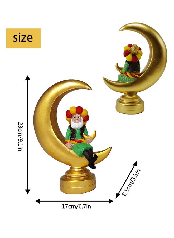 HOMESTAR Multi-Purpose Ramadan Sculpture  Statue Moon-Shape Storage for Holder Ornaments for Keys Candy Jewelry and Earrings - Perfect for Home Decor Dining Table Office Desk Decor  - Image 3