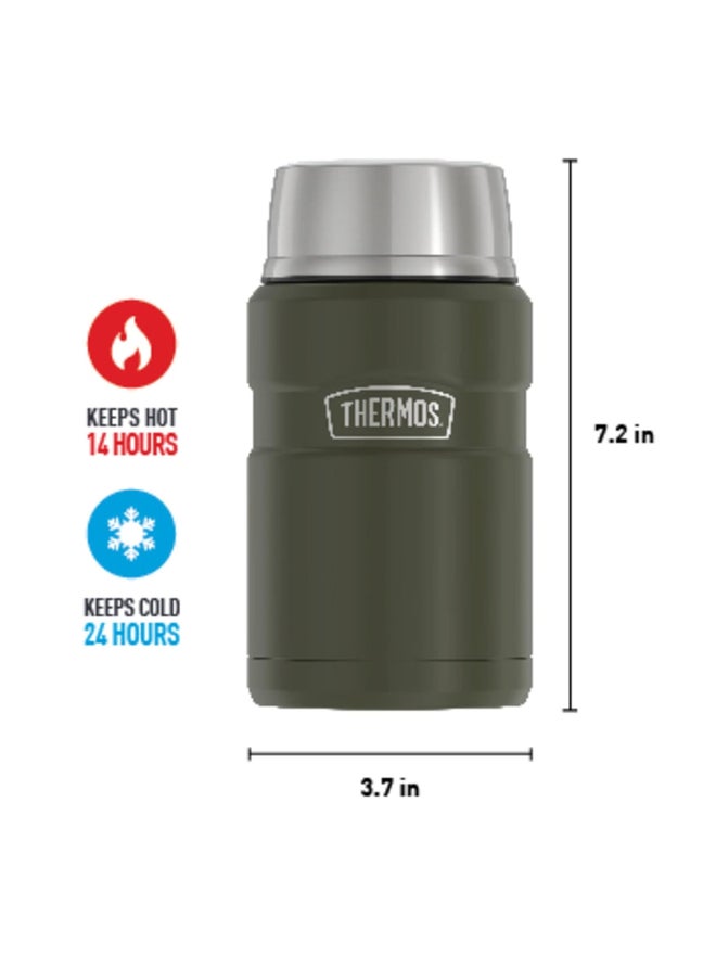 THERMOS SS Vacuum Insulated Army Green Jar 710Ml - Image 5