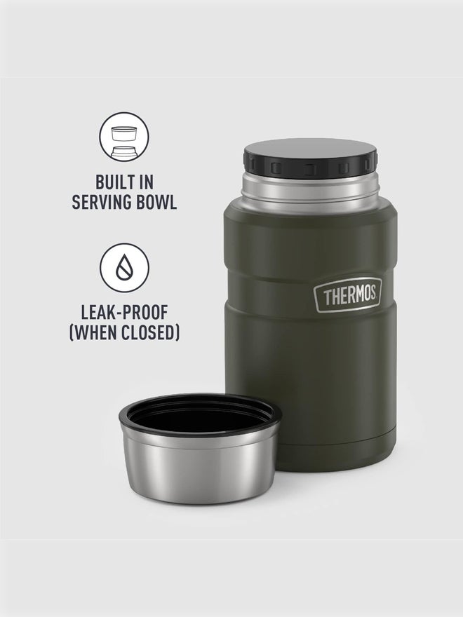 THERMOS SS Vacuum Insulated Army Green Jar 710Ml - Image 4