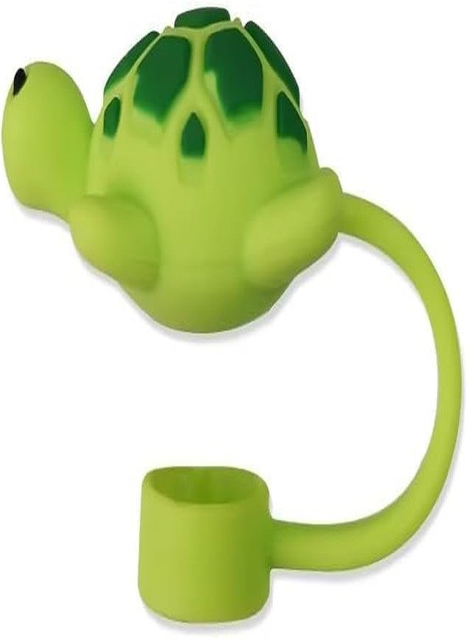 Junfamilee 2Pcs Green Turtle Straw Cap, Cute Silicone Straw Covers Cap for Stanley Cup, Dust-Proof Drinking Straw Reusable Straw Tips Lids Drinking Straw Dispensers, Kitchen Accessories - Image 5