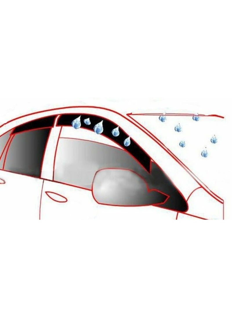 Generic Window protectors and rain guards for Toyota Hilux 2006 2007 2008 2009 2010 2011 2012 2013 2014 2015  - Image 3