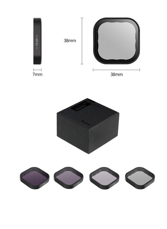 TELESIN - TELESIN 4PCS Camera Lens Filters Protector kit for GoPro Hero 11 Hero 10 9,1PC Circular Polarizing Filters with 3PCS Neutral Density for GoPro Hero 11 10 9 Black Accessories (CPL ND8 ND16 ND32) - Image 1