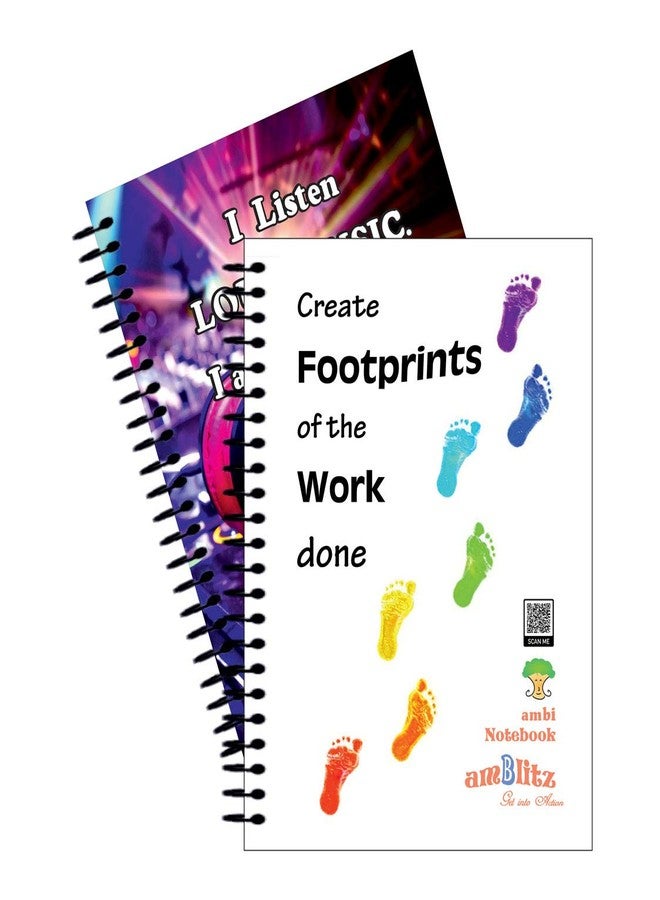 amblitz Notebook | 200 Pages | Pack of 2 Notebooks | Ruled Single Line | Short Notebook | A5 Size | Contains Coloured Pages | 5 Different Colors | Code 0115 | - Image 1