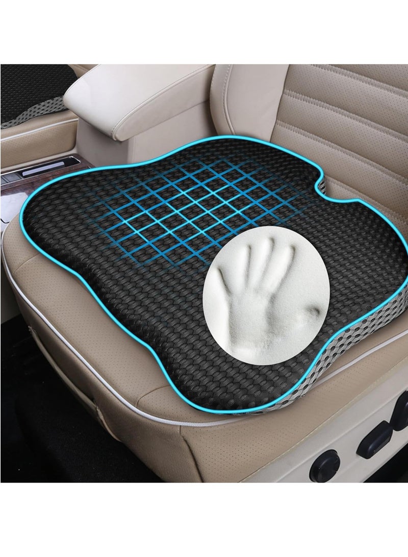 Breathable Memory Foam Wedge Shape Seat Pillow, Office Seat Cushion, Booster Seat Pad for Car Seat Driver to Improve Driving View for Car Home Office - Image 1