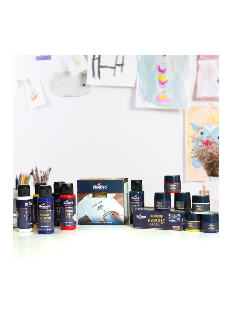 بلوبيرد طلاء قماش دائم 100 مل طلاء قماش غير سام للملابس باللون القرمزي - Image 5