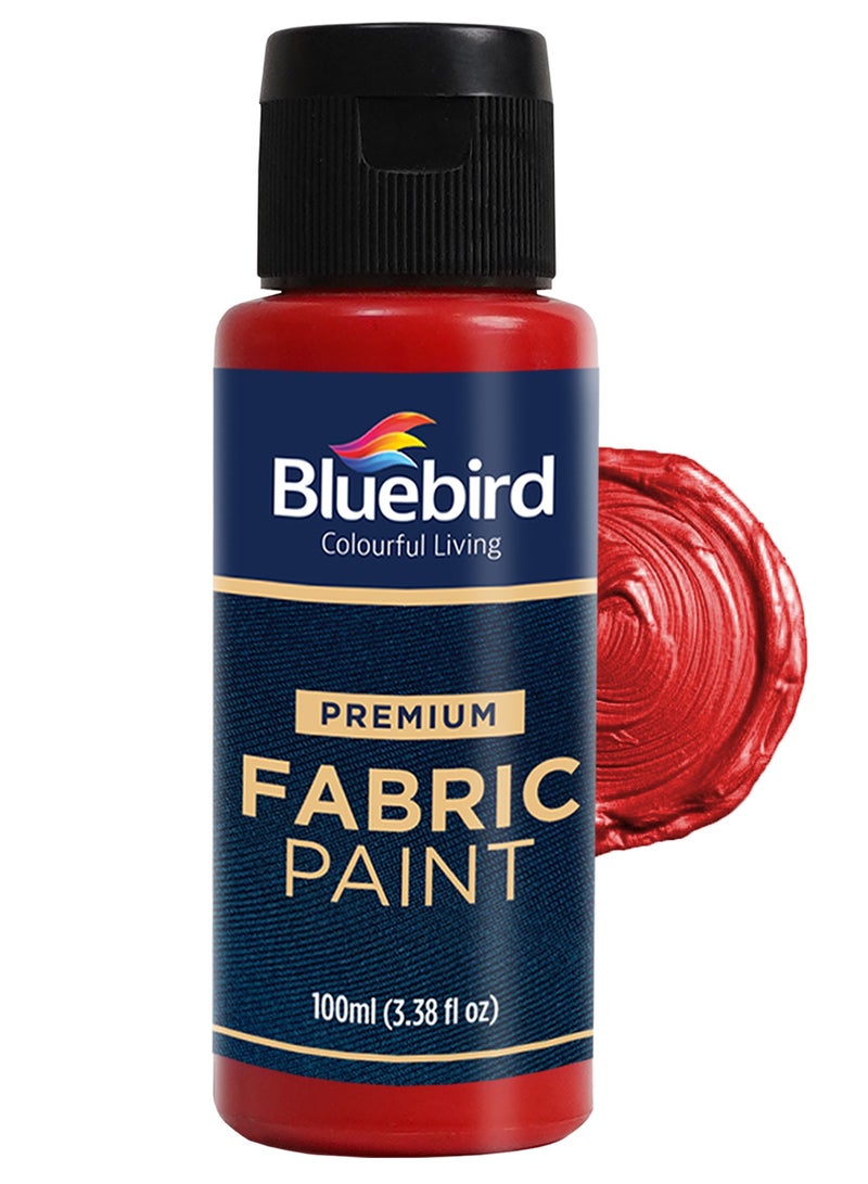 بلوبيرد طلاء قماش دائم 100 مل طلاء قماش غير سام للملابس باللون القرمزي - Image 1