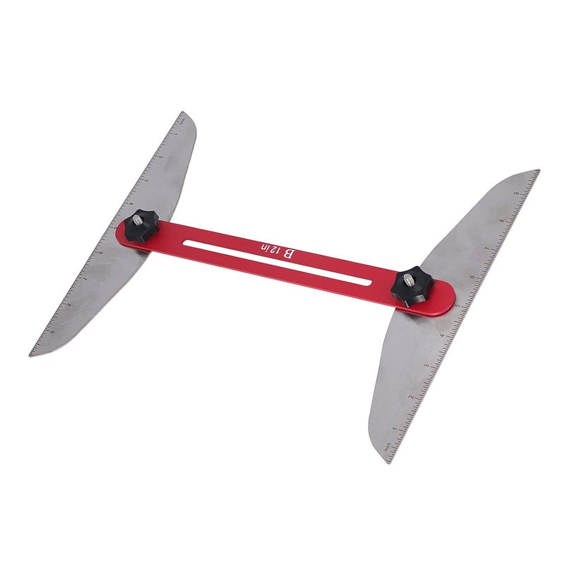Stair Tread Template Tool, Multifunctional Folding Stair Tread Gauge with Anodized Ruler for Measuring Stair Risers and Angled Cuts, Reusable Stair Tread Measuring Tool for Carpent - Image 4
