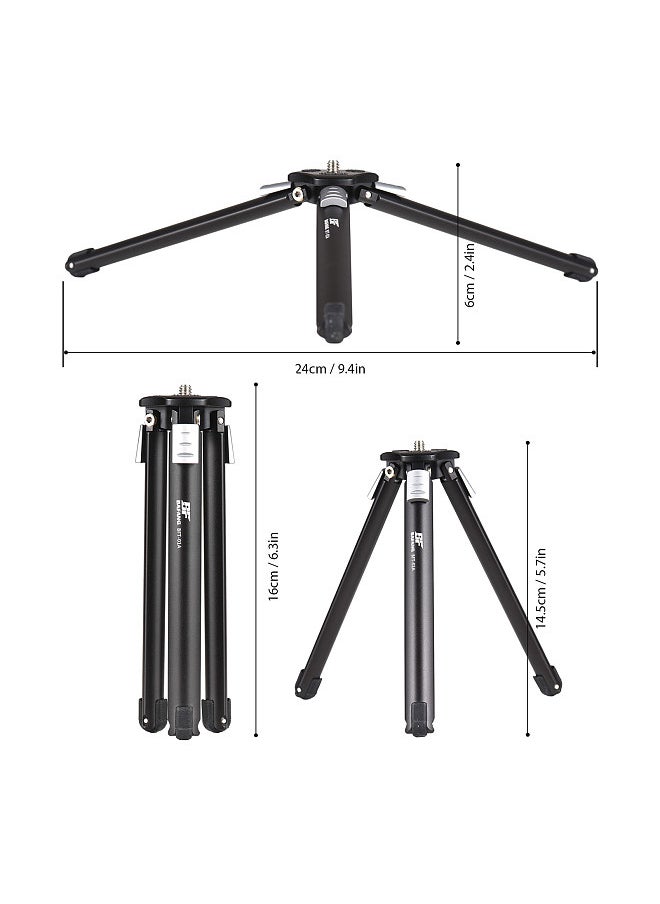 BAFANG - BFT-01A Foldable Tripod Desktop Tripod Stand Aluminum Alloy 2kg/4.4lbs Load Capacity 3-Level Height Adjustable with 1/4in Screw for DSLR Cameras Stabilizers - Image 1