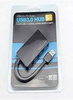 Generic 4-Port USB3.0 Hub 5Gbps Speed Portable Compact Adapter For PC Mac Desktop Laptop Black 