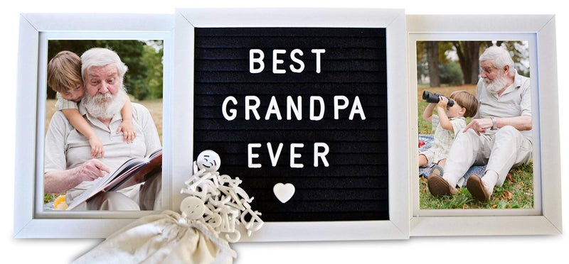 Oak letters Oak letters Personalized Grandparents Picture Frame Gift from Grandkids  Custom Photo Frame for Grandma Grandpa Nana Poppy Papa  Double 6x4 Kids Picture Frame with Letter Board 