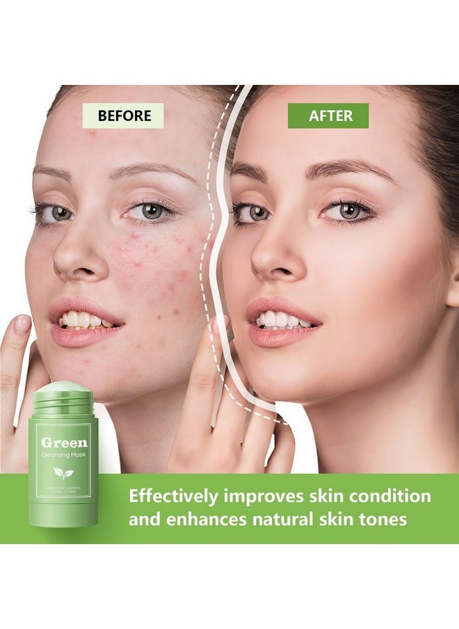 PAINISTIC Green Tea Clay Mud Face Mask - Green Tea Skin Care For Removes Blackheads Mask, Pore Cleansing Green Tea Clay Skin Mask, Deep Cleanse Mask For All Skin Types (2 Pcs) 