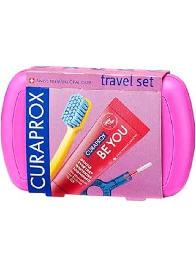 Curaprox Oral Care Essential Travel Set – Pink - Image 1