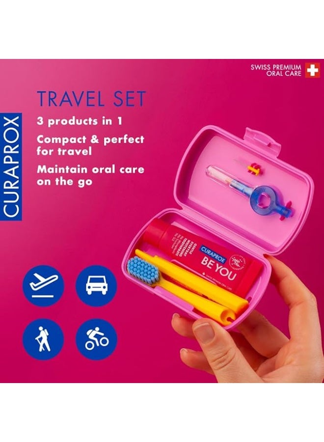 Curaprox Oral Care Essential Travel Set – Pink - Image 2