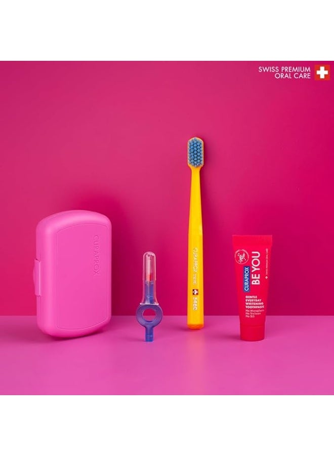 Curaprox Oral Care Essential Travel Set – Pink - Image 3