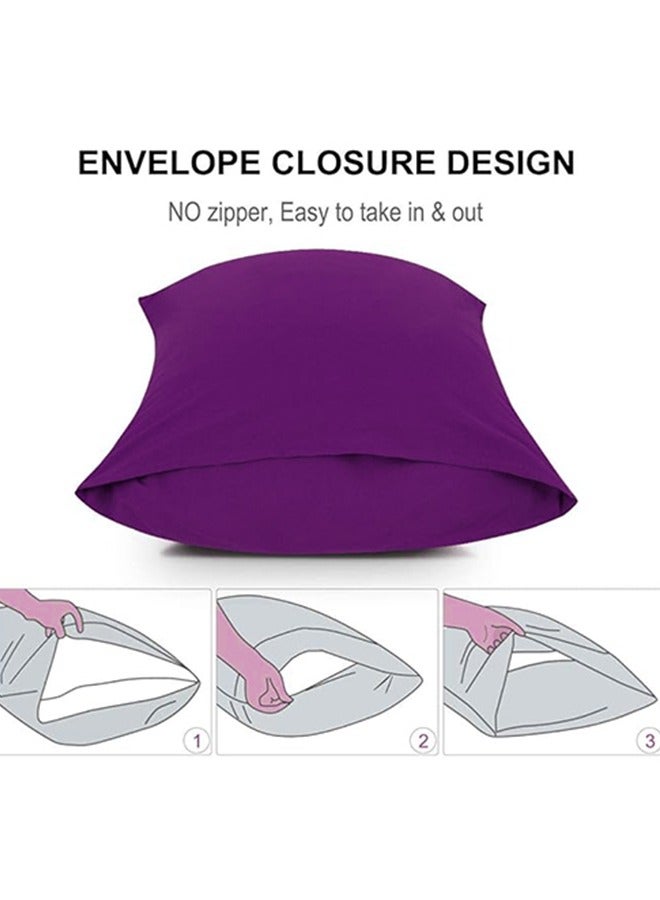 snooze Fitted bed sheet set 2Pcs, 120*200 cm, Purple - Image 4