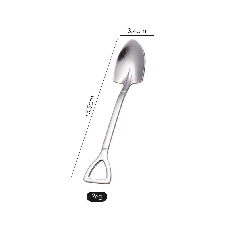 304 Stainless Steel Spade Spoon Net Red Dessert Spoon Ice Cream Shovel Spoon Home Creative Fruit Watermelon Spoon - Image 1