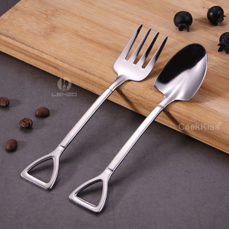 304 Stainless Steel Spade Spoon Net Red Dessert Spoon Ice Cream Shovel Spoon Home Creative Fruit Watermelon Spoon - Image 3