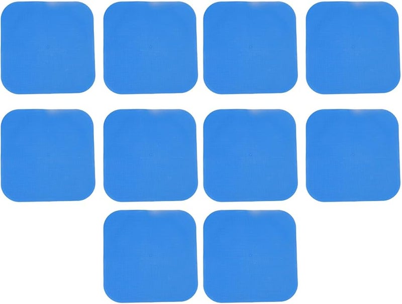 Blue Soccer Spot Markers 10PCS Square Flat Dots 23cm PP Training Accessory for Speed Practice - Image 2