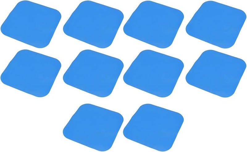 Blue Soccer Spot Markers 10PCS Square Flat Dots 23cm PP Training Accessory for Speed Practice - Image 4