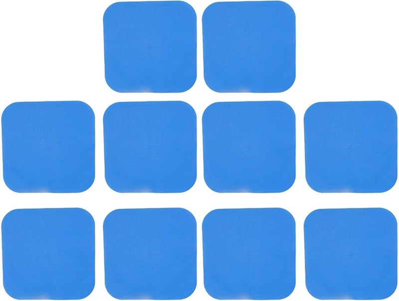 Blue Soccer Spot Markers 10PCS Square Flat Dots 23cm PP Training Accessory for Speed Practice - Image 5