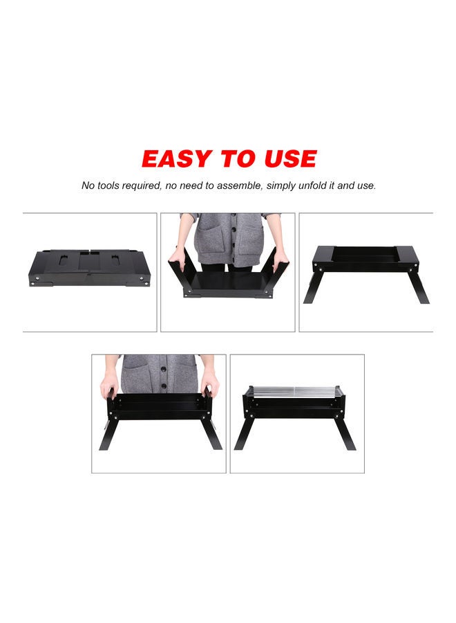 إسكدنيا شواية فحم قابلة للطي أسود - Image 2