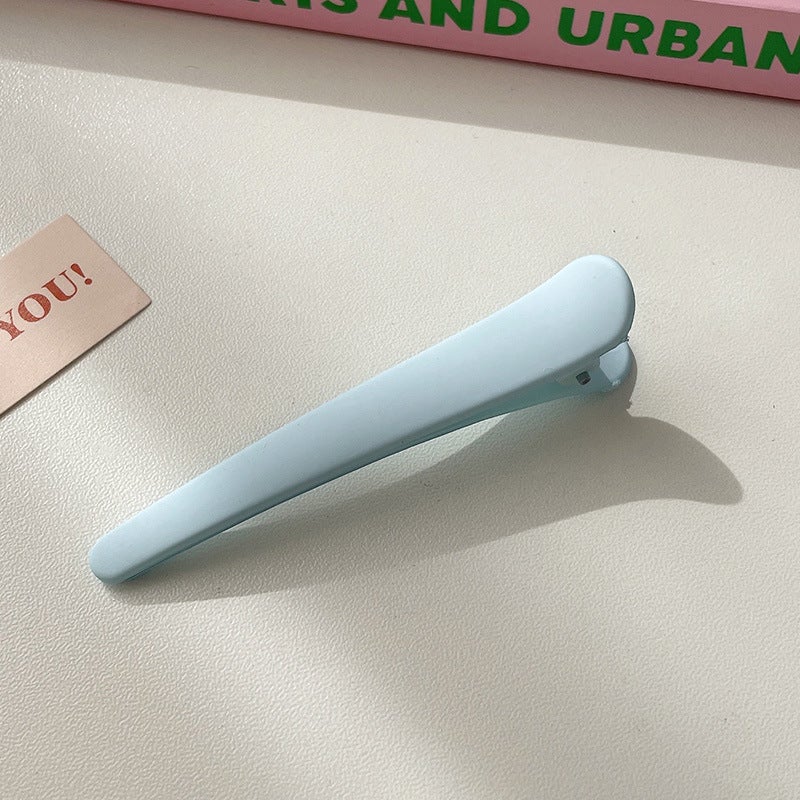 Generic Korean Colorful Hair Clips Candy Matte Simple Style F8012-04# Blue Hairpin (Picture Cardboard is Special for Photography)