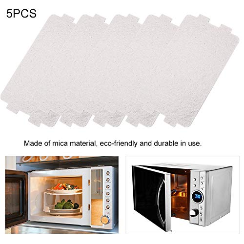Hztyyier 5pcs Waveguide Cover, Universal Microwave Oven Mica Plate Sheet Repairing Parts for Home Kitchen Office Restaurant Microwave Replacement Accessory - Image 3