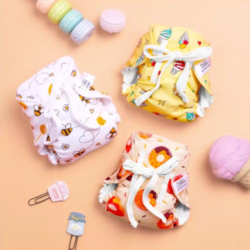 SuperBottoms DryFeel Baby Langot 0-6 months l Organic Cotton Modern Baby Nappy l Mess-free Langot with Gentle Elastics l Super DryFeel Top Layer l Diaper-free Time Essential - Image 2