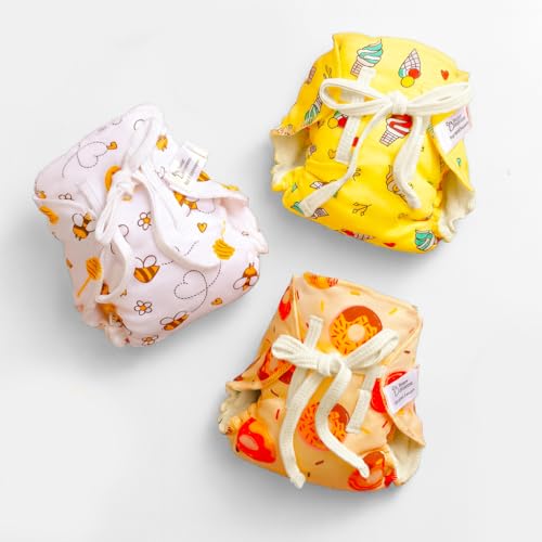 SuperBottoms DryFeel Baby Langot 0-6 months l Organic Cotton Modern Baby Nappy l Mess-free Langot with Gentle Elastics l Super DryFeel Top Layer l Diaper-free Time Essential - Image 1