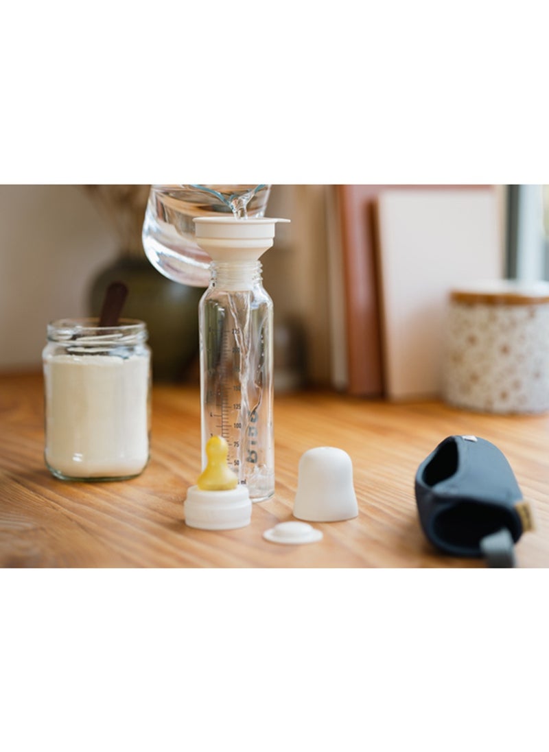 BIBS Baby Glass Feeding Bottle For 0M+, 225 Ml - Blush  - Image 4