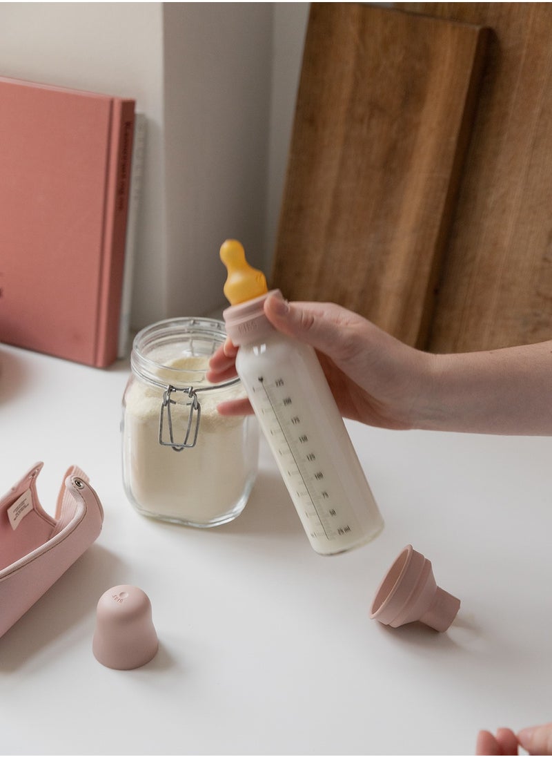 BIBS Baby Glass Feeding Bottle For 0M+, 225 Ml - Blush  - Image 5