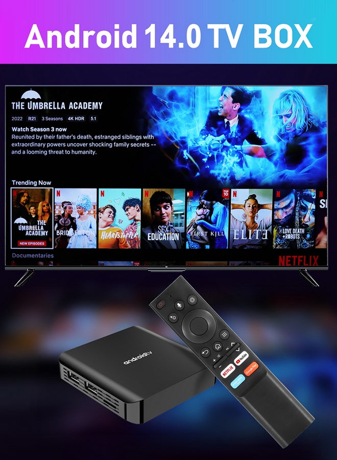 TV98 8K Smart TV Box Android 14 Quad Core Cortex A53 with 2.4G/5G Wifi6 & Remote Set Top Boxes - Image 5