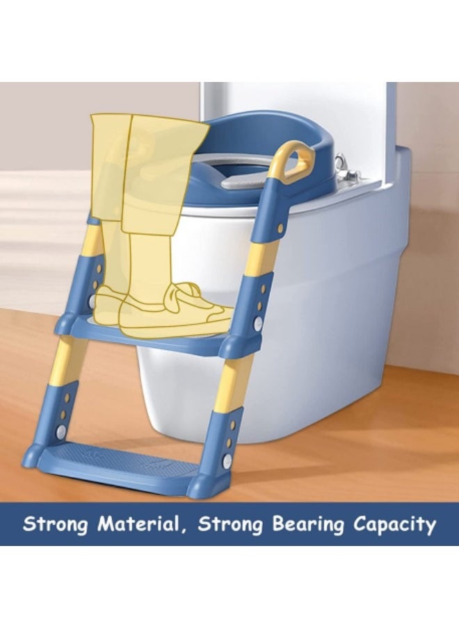 Potty Training Seat with Step Stool Ladder, Potty Training Toilet for Kids Boys Girls Toddlers, Pink