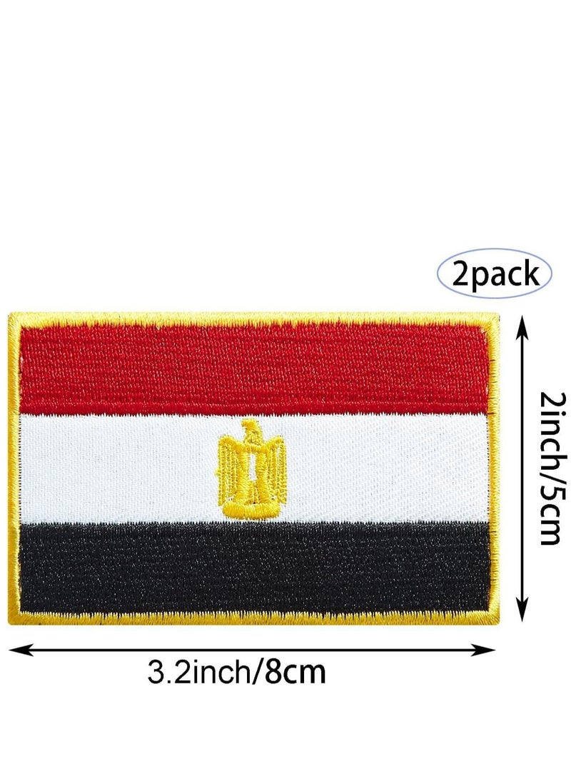 Generic Pack of 2pcs Embroidered Flag Patches - Perfect for Jackets - Backpackers - Travelers - Uniforms - Jeans and Hats - Tactical Embroidered Patches  - Image 2