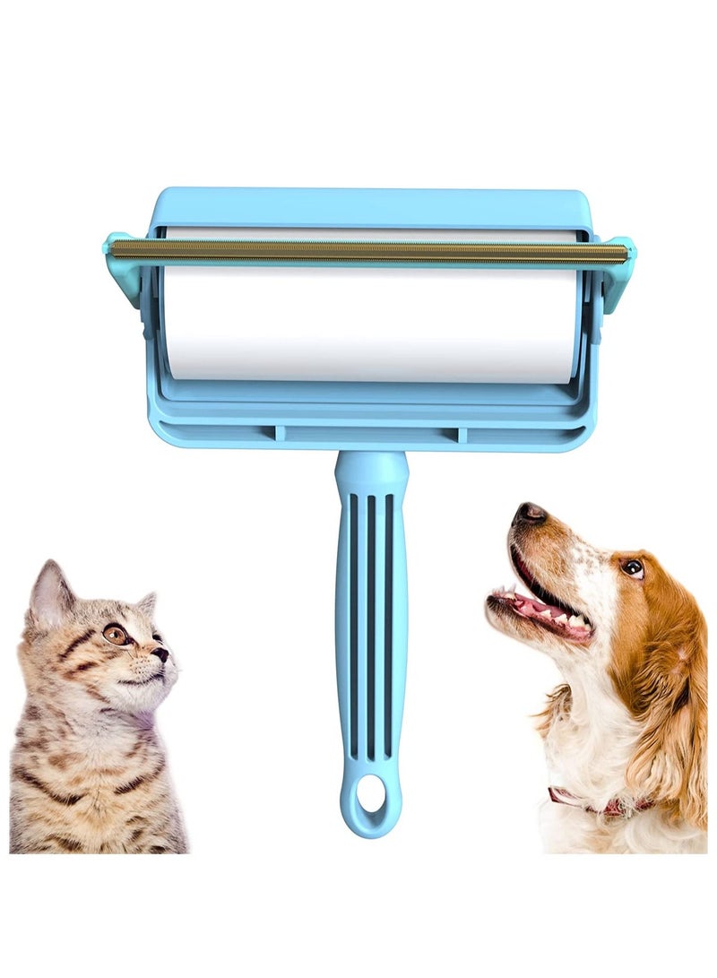 SYOSI Pet Hair Remover 2 in 1 Dog Cat Fur Remover Tool Portable Sticky Lint Roller Remove Dust of Furniture Clothing Floors Carpet Curtain Sofa Vehicles Couch Bedding - Image 1
