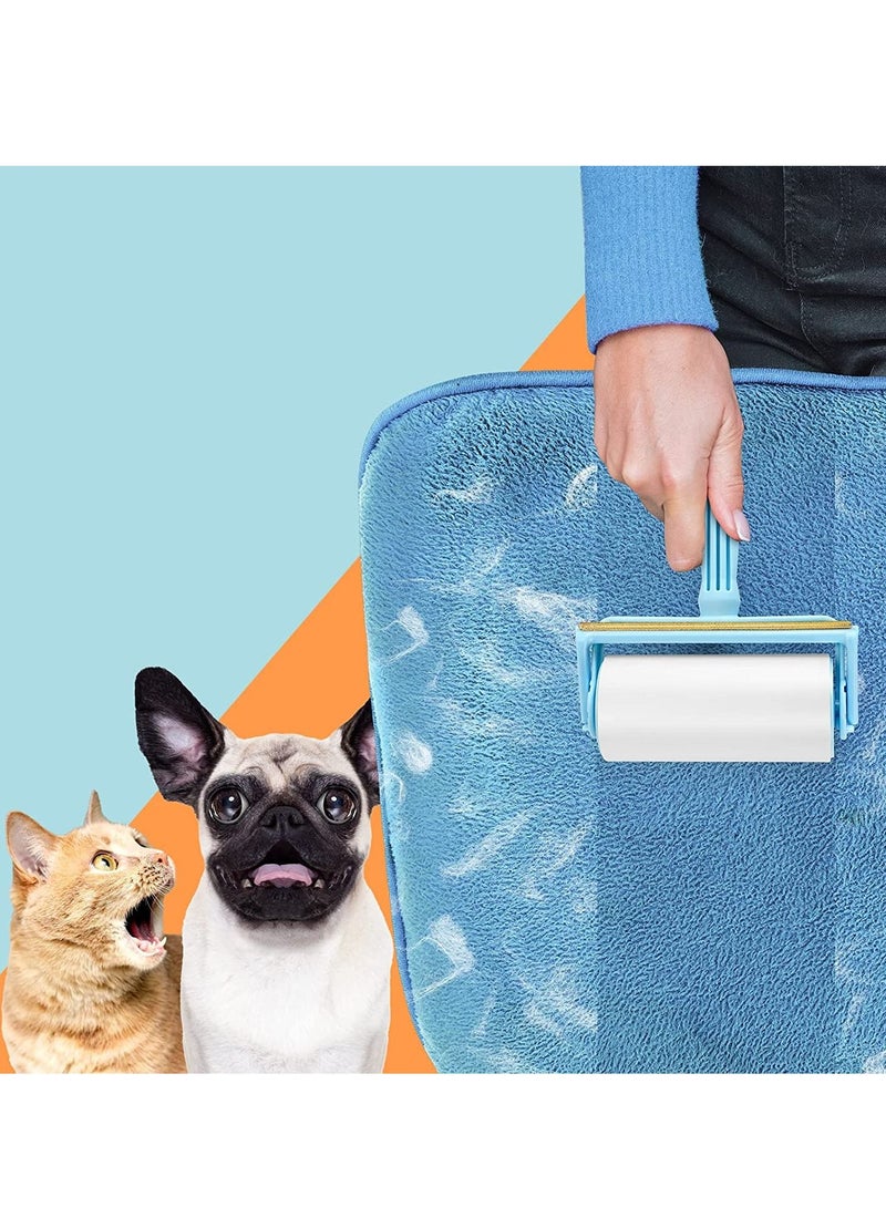 SYOSI Pet Hair Remover 2 in 1 Dog Cat Fur Remover Tool Portable Sticky Lint Roller Remove Dust of Furniture Clothing Floors Carpet Curtain Sofa Vehicles Couch Bedding - Image 4