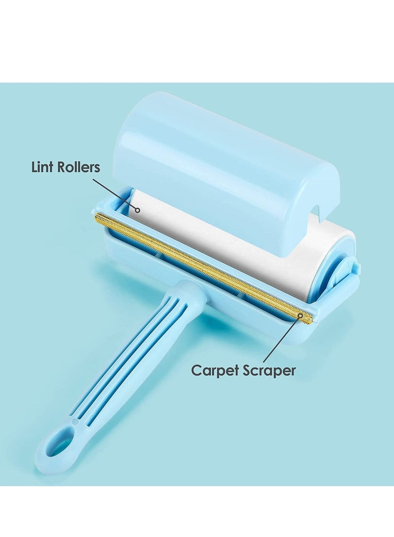 SYOSI Pet Hair Remover 2 in 1 Dog Cat Fur Remover Tool Portable Sticky Lint Roller Remove Dust of Furniture Clothing Floors Carpet Curtain Sofa Vehicles Couch Bedding - Image 2