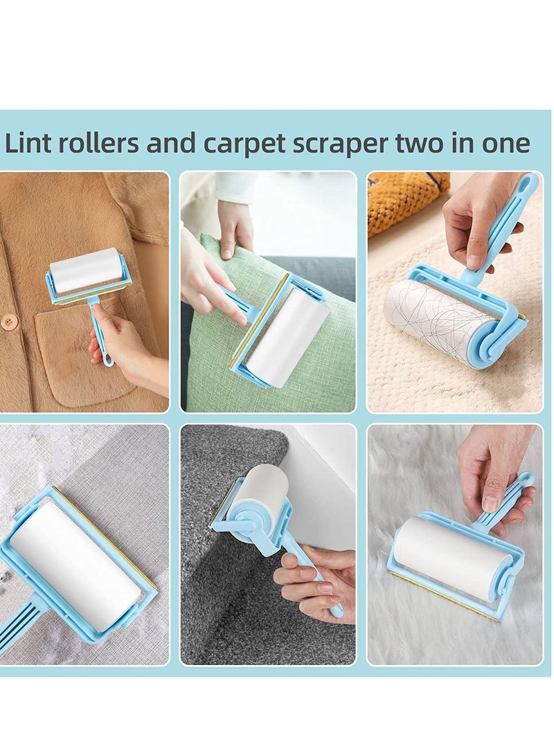 SYOSI Pet Hair Remover 2 in 1 Dog Cat Fur Remover Tool Portable Sticky Lint Roller Remove Dust of Furniture Clothing Floors Carpet Curtain Sofa Vehicles Couch Bedding - Image 5