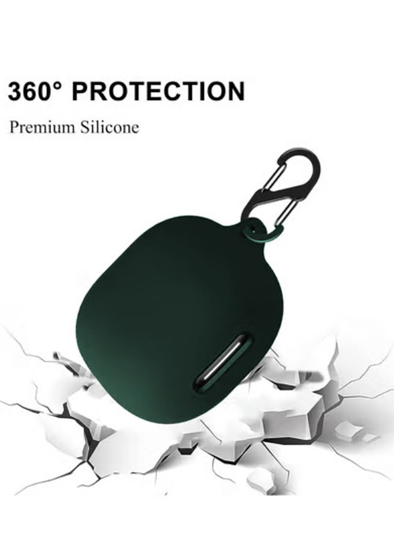 Silicone Case for Anker Soundcore C40i, Shockproof Protective Earbuds Cover with Carabiner Accessories (Green) - Image 3
