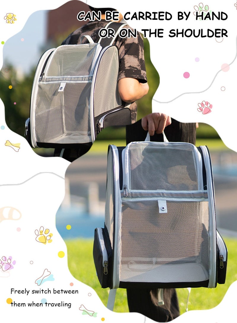 Kidle Cat Bag Pet Backpack Pet Carrier Bag Cat Backpack Expandable with Breathable Mesh for Travel Camping Outdoor  - Image 2
