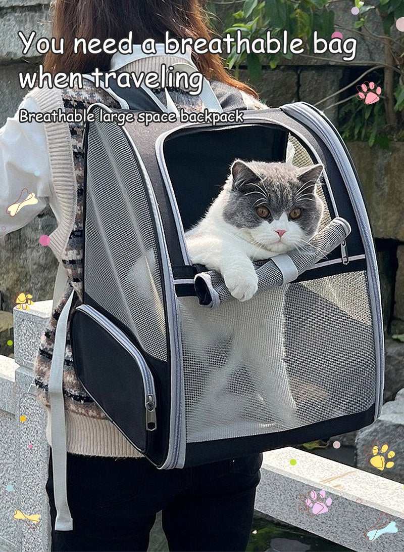 Kidle Cat Bag Pet Backpack Pet Carrier Bag Cat Backpack Expandable with Breathable Mesh for Travel Camping Outdoor  - Image 4