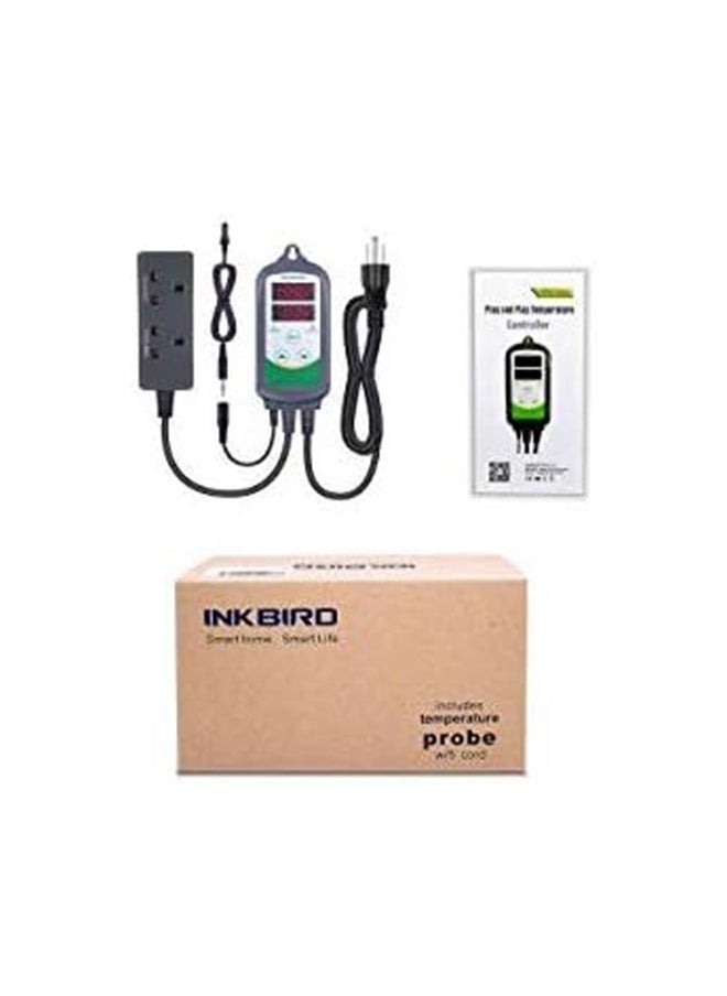INKBIRD - INKBIRD ITC-308S Aquarium Temperature Controller with Submersible Probe Heating Cooling Outlets Thermostat for Heating and Cooling Fans Shrimp Reef Fish Tank - Image 1