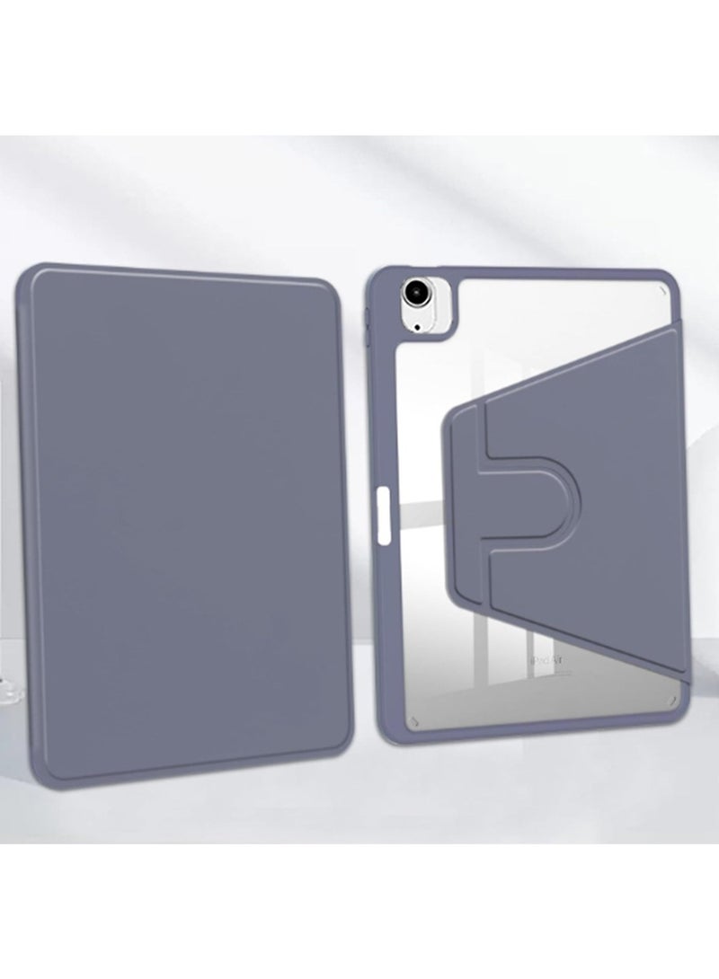 for iPad Pro 11 inch (2024 5th M4 / 2025 6th M5) Case Cover,Tablet Protective Case, Acrylic 360 ° Rotating Design, Automatic Wake-up/sleep, Soft Leather,Smoky Lavender - Image 2