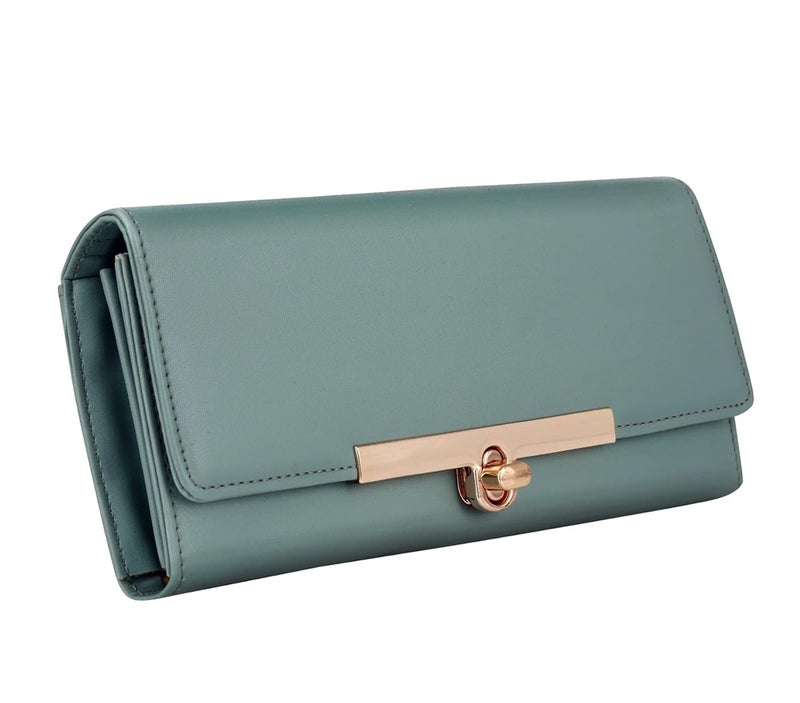 ALSU Women's Wallet Clutch Purse | 4 card pocket| twist lock closure| phone pocket - Image 1