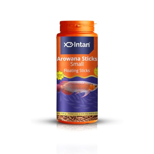 Intan Arowana Sticks (Small 2x6mm Floating) | 120gm - Highly Nutritious Ornamental Fish Food for Arowanas, Large Cichlids Like Peacock Bass & Oscars | Growel Feeds - Image 1